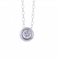 104-NECKLACE WITH WHITE GOLD AND DIAMOND PENDANT.