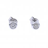 160-SET OF WHITE GOLD EARRINGS WITH DIAMONDS.
