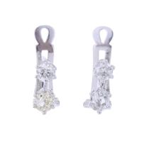 158-WHITE GOLD AND DIAMONDS EARRINGS.