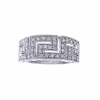 44-WHITE GOLD AND DIAMONDS RING.