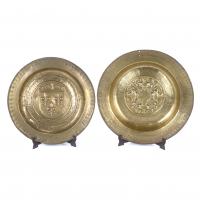 67-TWO GERMAN ALMS BOWLS, 16TH-17TH CENTURIES. 
