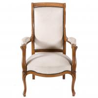 526-FRENCH "VOLTAIRE" ARMCHAIR, CIRCA 1870.