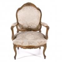 521-FRENCH ARMCHAIR, LOUIS XV STYLE, 20TH CENTURY.