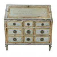 514-NEOCLASSICAL STYLE CHEST OF DRAWERS-DESK, PROBABLY 19TH CENTURY