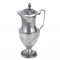 10-SILVER JUG, PROBABLY FROM THE BASQUE COUNTRY, CIRCA 1850.