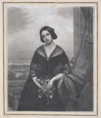 10838-HIPPOLYTE LOUIS GARNIER (1802–1855) Y ESCUELA ESPAÑOLA, SIGLO XIX. "LA REINE DES FLEURS, ESTRELLA DE BARCELONA" Y "JOVEN LEYENDO".