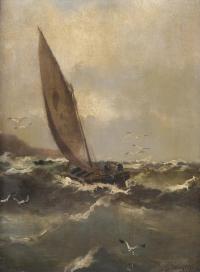 664-SEGUNDO MATILLA MARINA (1862-1937). "SAILING BOAT".