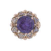 51-ROSETTE RING WITH AMETHYST.