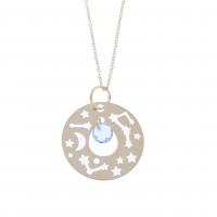 106-STAR PENDANT WITH BLUE TOPAZ.