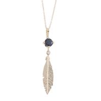 108-GOLD FEATHER PENDANT.