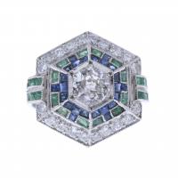 48-ART DECO RING WITH DIAMONDS.