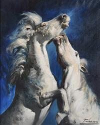 476-ALFREDO PALMERO DE GREGORIO, "MAESTRO PALMERO" (1901-1991). "HORSES".