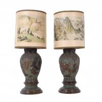 15682-PAIR OF JAPANESE LAMPS, EARLY 20TH CENTURY.