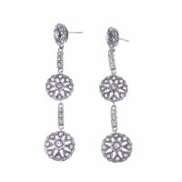 25962-LONG EARRINGS WITH ZIRCONS.