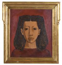 533-OSWALDO GUAYASAMIN (1919-1999). "GIRL'S HEAD", 1950.