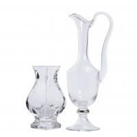 5912-FRENCH SÈVRES-STYLE JUG AND FLOWER VASE, 1940'S-1970'S.