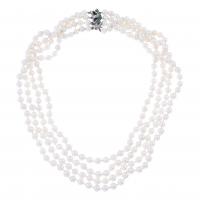 224-NECKLACE WITH FOUR ROWS OF PEARLS.