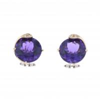 6-EARRINGS WITH VIOLET TOPAZES.