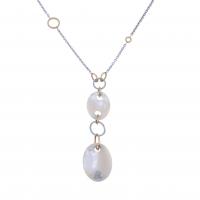 230-LONG NECKLACE WITH DIAMONDS AND MOTHER-OF-PEARL.