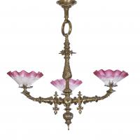 152-GAS CEILING LAMP, LATE 19TH CENTURY-EARLY 20TH CENTURY.