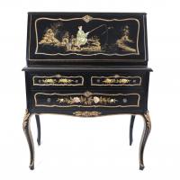 497-SMALL ORIENTAL STYLE WRITING DESK, THIRD QUARTER OF THE 20TH CENTURY.