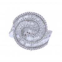 141-DIAMONDS SPIRAL RING.