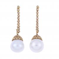 80-LONG DETACHABLE EARRINGS WITH DIAMONDS AND PEARL.