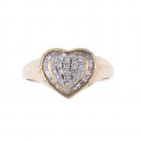 150-DIAMONDS HEART RING.