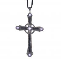 251-CROSS PENDANT WITH ONYX, EARLY 20TH CENTURY.