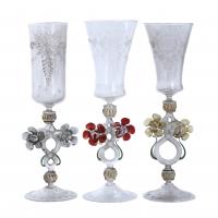 113-THREE VENETIAN GLASSES, FIRST THIRD OF THE 20TH CENTURY.