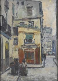 467-JOSEP MARIA MORATO ARAGONES (1923-2006). "FIGURES ON THE STREET".