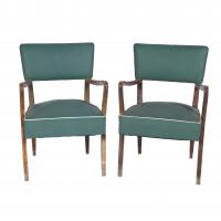 305-PAIR OF NORDIC ARMCHAIRS, 1950'S.