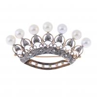 139-CROWN BROOCH, EARLY 20TH CENTURY.