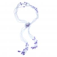 122-OPEN NECKLACE WITH AQUAMARINES AND AMETHYSTS.