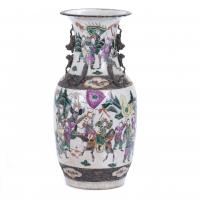 12726-CHINESE NANKIN VASE, LATE 19TH - EARLY 20TH CENTURY.