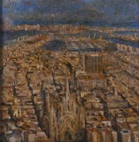 691-SALVADOR PÉREZ BASSOLS (1948 -?) "VIEW OF BARCELONA", 2000.