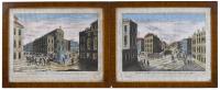 23060-FRANZ XAVER HABERMANN (1721-1796). "LA DESTRUCTION DE LA STATUE ROYALE À NOUVELLE YORCK" Y "L'ENTRÉE TRIUMPHALE DE TROUPES ROYALES À NOUVELLE YORCK", C. 1776.