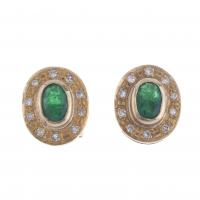 54-EARRINGS WITH EMERALDS.