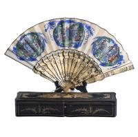 141-CHINESE "THOUSAND-SIDED" FAN, FIRST HALF OF THE 20TH CENTURY.
