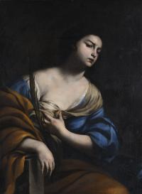 613-ANDREA VACCARO (1598/1604-1670) "SAINT AGATHA", Circa 1640.