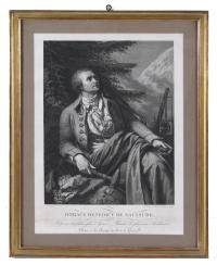 18068-JEAN-PIERRE SAINT-OURS (1752-1809) Y CHARLES-SIMON PRADIER (1782-1847). "RETRATO DEL FÍSICO, GÉOLOGO Y ALPINISTA HORACE BÉNÉDICT DE SAUSSURE" (París, c. 1820).