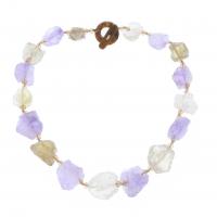 25963-COLOURED QUARTZ BEADS NECKLACE.