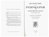 389-E. BEUQUE AND M. FRAPSAUCE. "DICTIONNAIRE DES POINÇONS DE MAITRES-ORFÈVRES FRANÇAIS DU XIVE SIÈCLE À 1838".