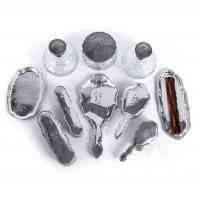 224-SPANISH SILVER TOILET SET, MID 20TH CENTURY. 