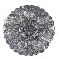 5-TURKISH SILVER HANGING MIRROR, 20TH CENTURY.