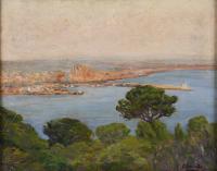 696-JOAQUIM TERRUELLA MATILLA (1891-1957). "PALMA DE MALLORCA BAY", 1917.