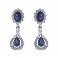 159-LONG EARRINGS WITH SAPPHIRES.