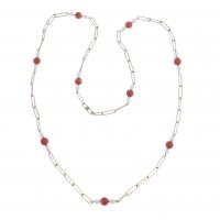 217-LONG NECKLACE WITH PEARLS AND CORAL.
