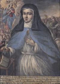 554-ESCUELA ESPAÑOLA, FINALES DEL SIGLO XVII. "SOR MARÍA DE JESÚS".