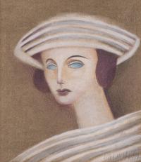 18064-LIA KAUFMAN (1945). "SEÑORA CON SOMBRERO", 1997. 